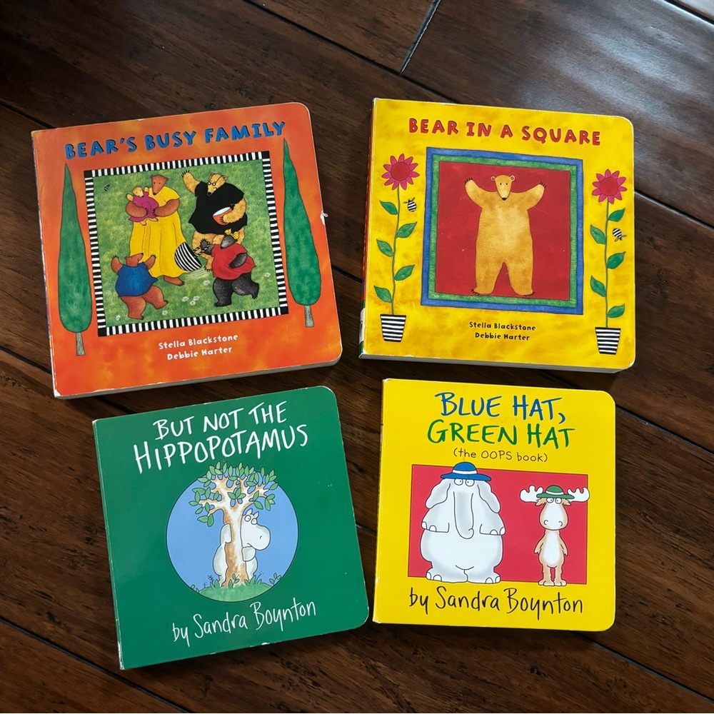 Lot of 4 Children’s Baby Board Books: Sandra Boynton and Stella Blackstone books